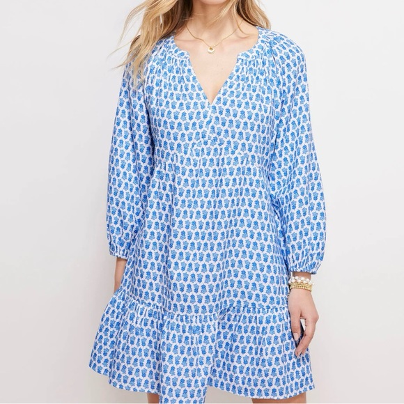 Vineyard Vines Seastitch Block Print Floral gauze dress - New without tags - Picture 4 of 7